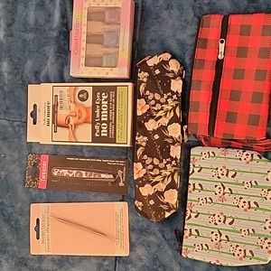 Lot of beauty products and makeup bags
